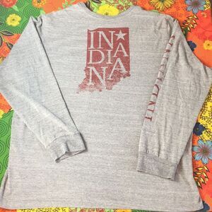 Indiana Long Sleeve T-shirt Sz 3XL Gray